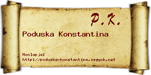 Poduska Konstantina névjegykártya